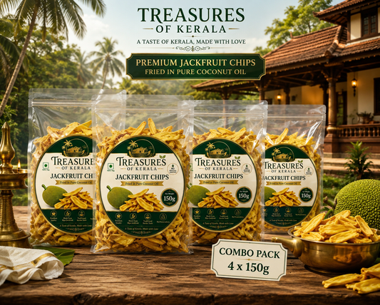 Premium Golden Jackfruit Chips - 150g (Pack of 4 Mega Combo)