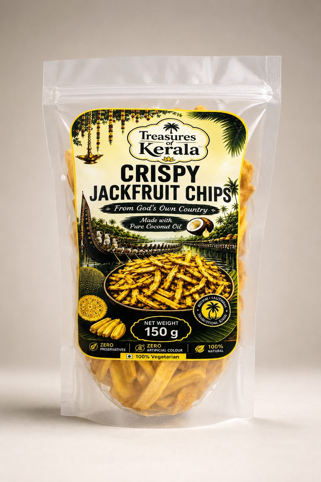 Premium Golden Jackfruit Chips - 150g (Single Pack)